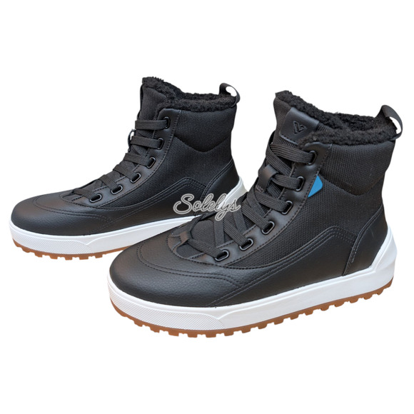 Vessi Alta Womens 6 High Top Asphalt Black White Waterproof DymaTex Sneaker Boot - Picture 3 of 10
